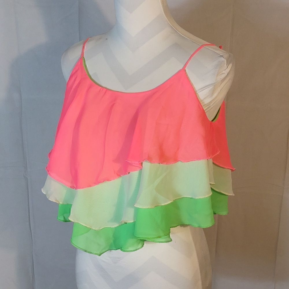 True Light Neon Ruffle Top - Picture 5 of 5